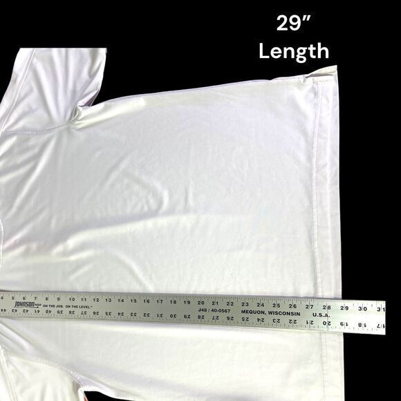 Walter Hagen Men’s Polo Golf Shirt Short Sleeve White Orange Striped Size Medium - Picture 11 of 11